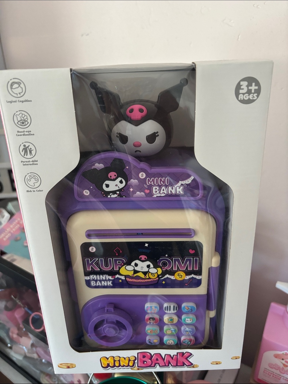 Kuromi-Themed Purple Mini Electronic Coin Bank